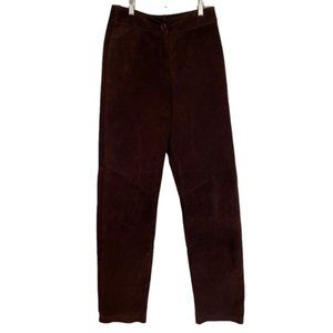 Vintage Danier Brown Leather High-Rise Skinny Pants Fully Lined Size 2
